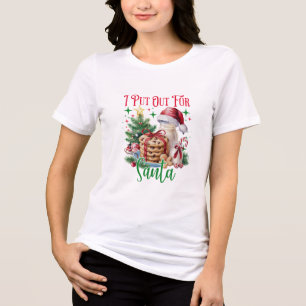 I Put Out For Santa Funny Christmas Tri-Blend Shir Shirt