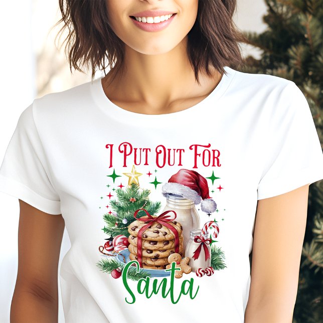 I Put Out For Santa Funny Christmas Tri-Blend Shirt (Creator Uploaded)