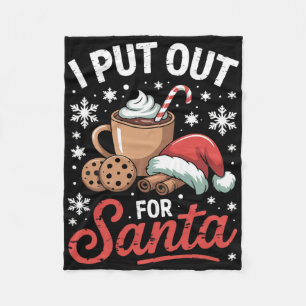 I Put Out For Santa Pumpkin Spice Christmas  Fleece Blanket