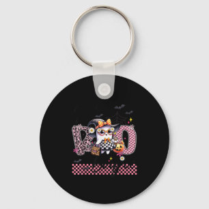 I Put The Boo In Boujee Cute Ghost Leopard Boujie  Key Ring