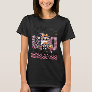 I Put The Boo In Boujee Cute Ghost Leopard Boujie  T-Shirt
