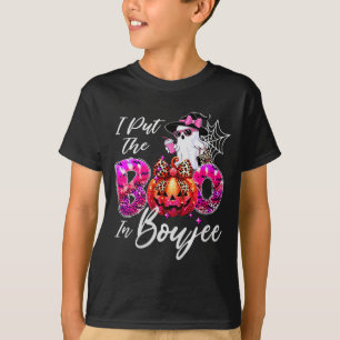 I Put The Boo In Boujee Cute Leopard Boujie Ghost T-Shirt