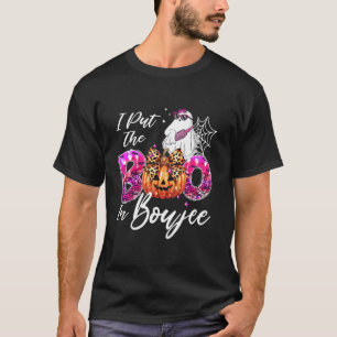 I Put The Boo in Boujee Cute Leopard Boujie Ghost  T-Shirt