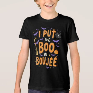 I Put The Boo In Boujee Funny Halloween Ghost Tri-Blend Shirt