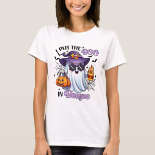 I Put The Boo In Boujee Funny Halloween Outfit Cos T-Shirt