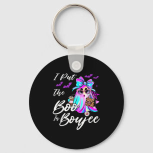 I Put The Boo In Boujee Funny Leopard Boujie Ghost Key Ring