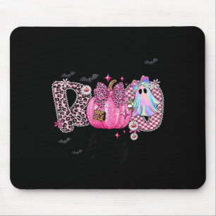 I Put The Boo In Boujee Funny Leopard Boujie Ghost Mouse Pad