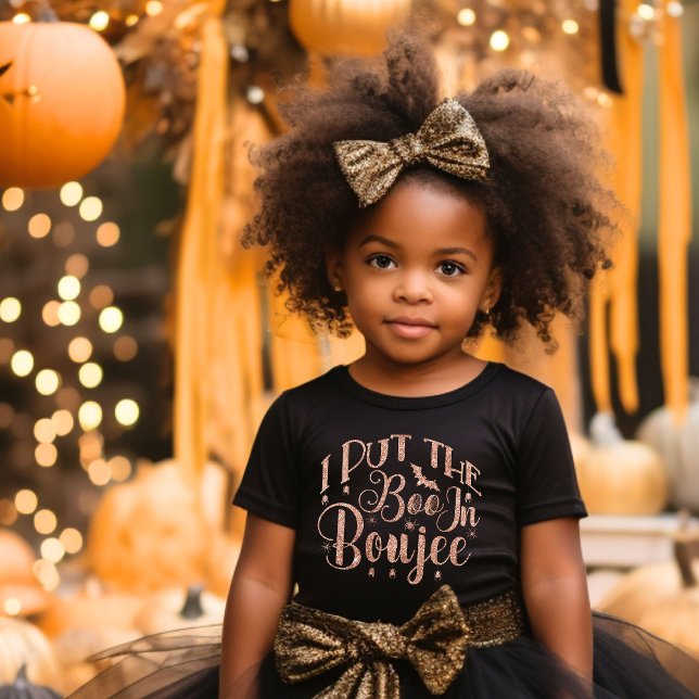 I put the boo in boujee - gold glitter halloween T-Shirt (Creator Uploaded)
