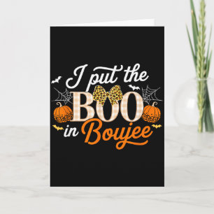 I Put The Boo In Boujee Halloween For Coquette Sok Card