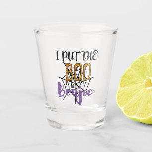 I Put The Boo in Boujee - Sparkly Gold Text Shot Glass