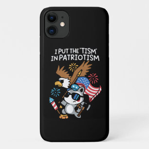 I Put The Tism in Patriotism Athletic Eagle Case-Mate iPhone Case