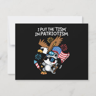 I Put The Tism in Patriotism Athletic Eagle Save The Date
