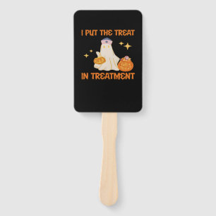 I Put Treat In Treatment Retro Funny Nurse Doctor Hand Fan