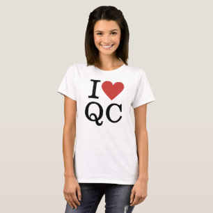 I ❤️ QC Quality Control for Employees CUSTOM Women T-Shirt