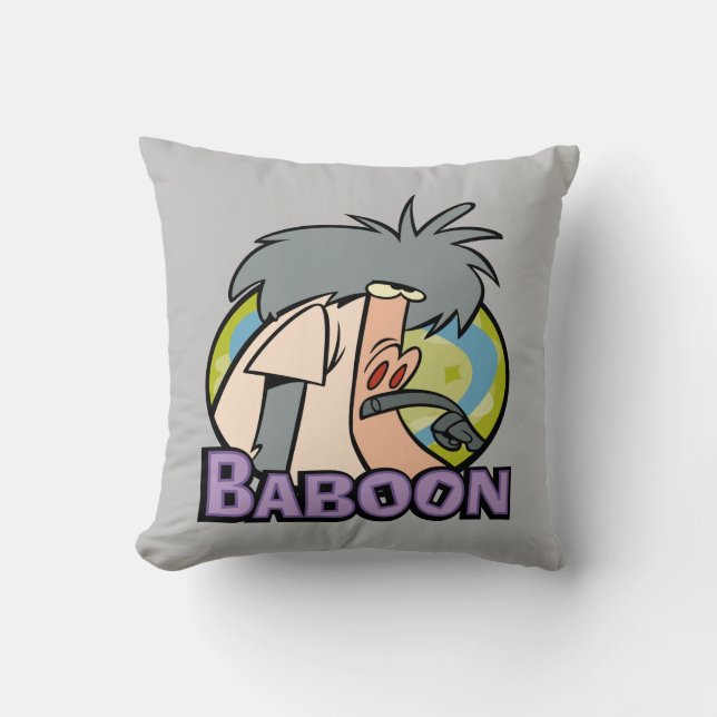 I.R. Baboon Character Badge Cushion (Front)