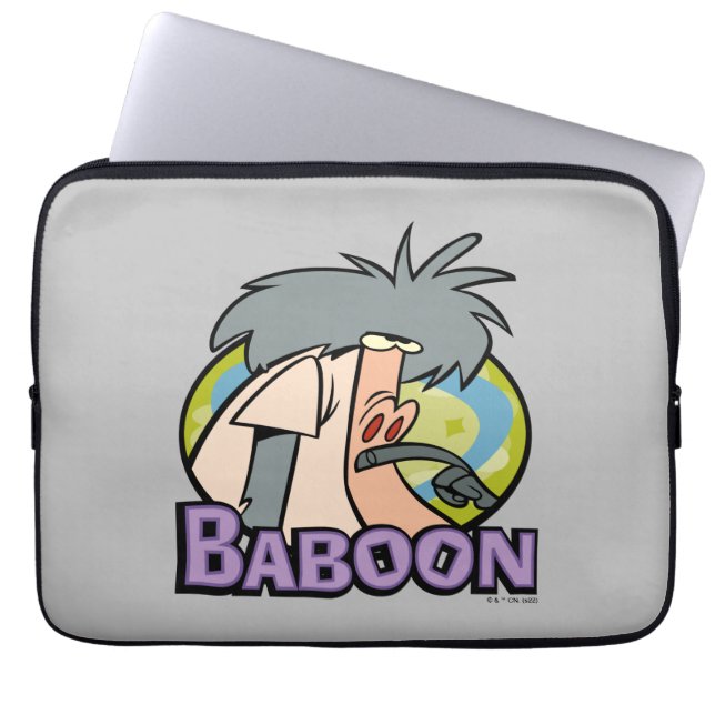 I.R. Baboon Character Badge Laptop Sleeve (Front)