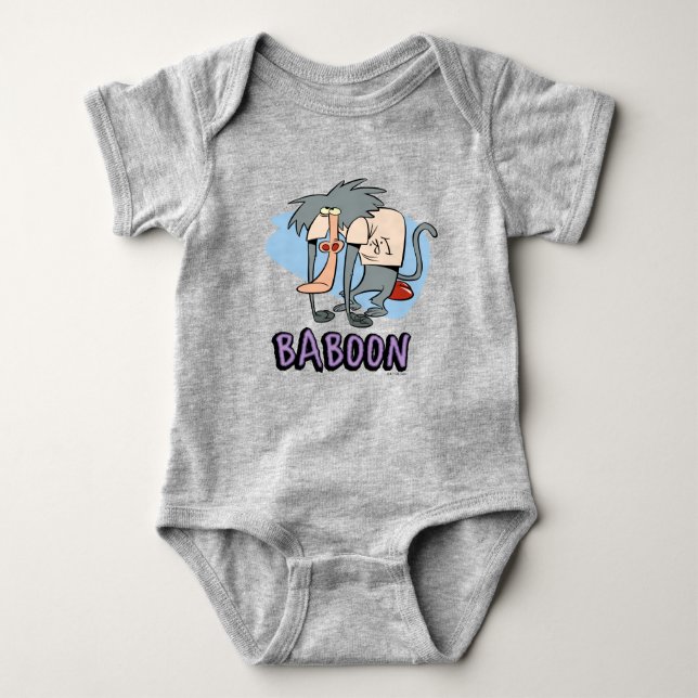 I.R. Baboon Character Graphic Baby Bodysuit (Front)