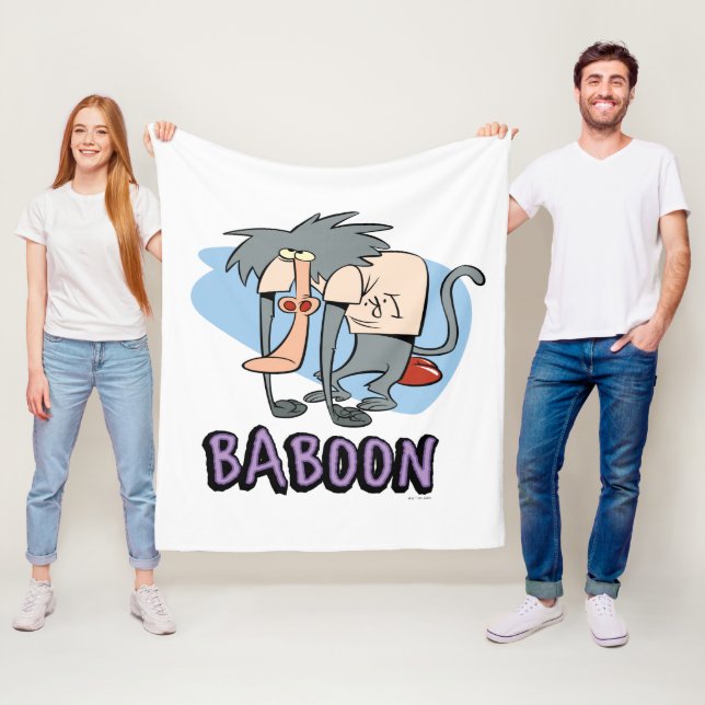 I.R. Baboon Character Graphic Fleece Blanket (In Situ)