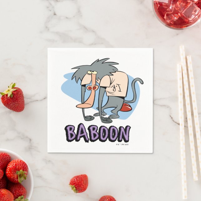I.R. Baboon Character Graphic Napkin (Insitu)