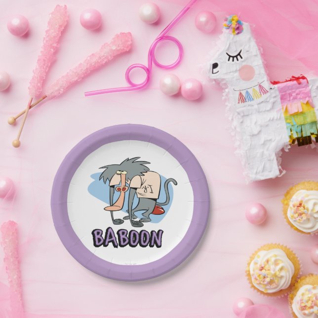 I.R. Baboon Character Graphic Paper Plate (Party)