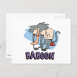 I.R. Baboon Character Graphic Postcard