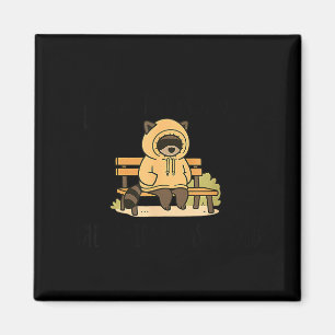 I Raccoon Doing Brain Issued Magnet