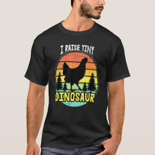 I Raise Tiny Dragon Vintage Retro 70s Crazy Chicke T-Shirt