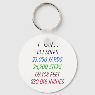 I Ran 13.1 Miles Key Ring