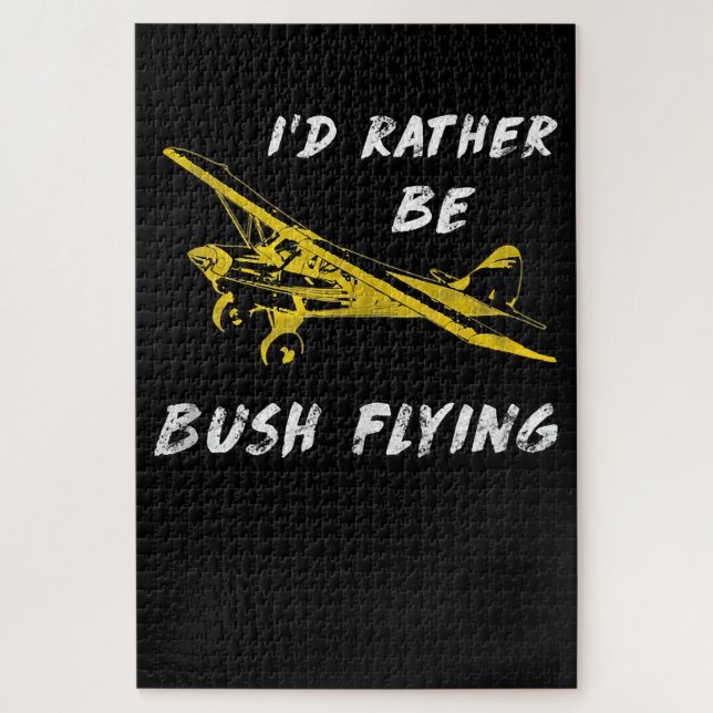 I Rather Be Bush Flying Pilot Lover Costume Gift Jigsaw Puzzle (Vertical)