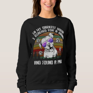I Reach For A Hand And Found A Paw Pitbull Sweatshirt