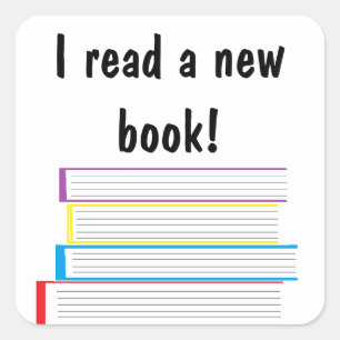 "I read a new book!" Stickers