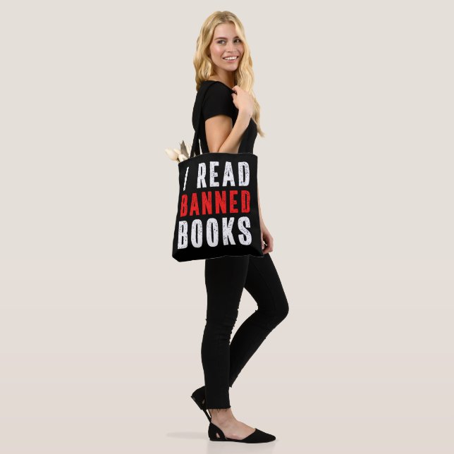 I Read Banned Books - Book Lovers Tote Bag (On Model)
