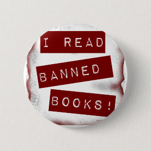 I Read Banned Books Bookworm Slogan 6 Cm Round Badge