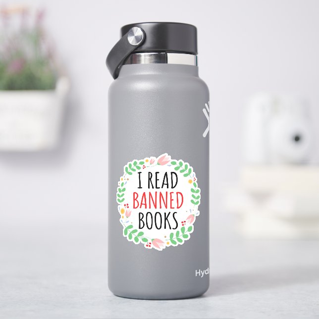 I Read Banned Books Funny Quote  (HydroFlask)