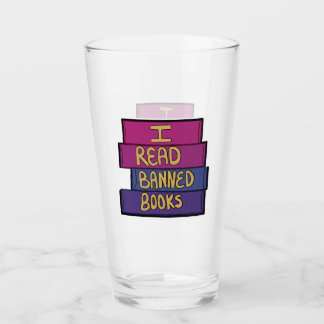I Read Banned Books Glass