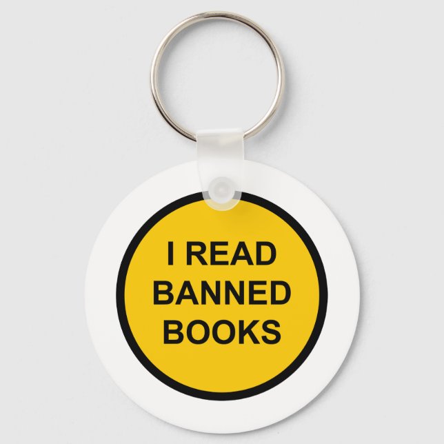 I Read Banned Books Key Ring (Front)