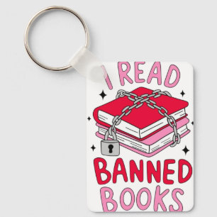 I Read Banned Books Key Ring