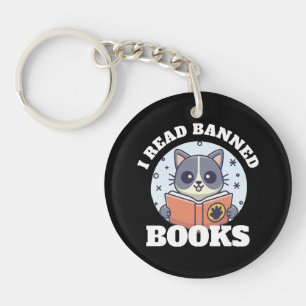 I read banned books key ring