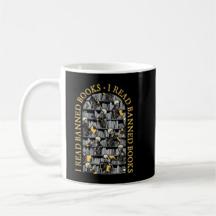 I Read Banned Books Librarian Halloween Skeleton R Coffee Mug