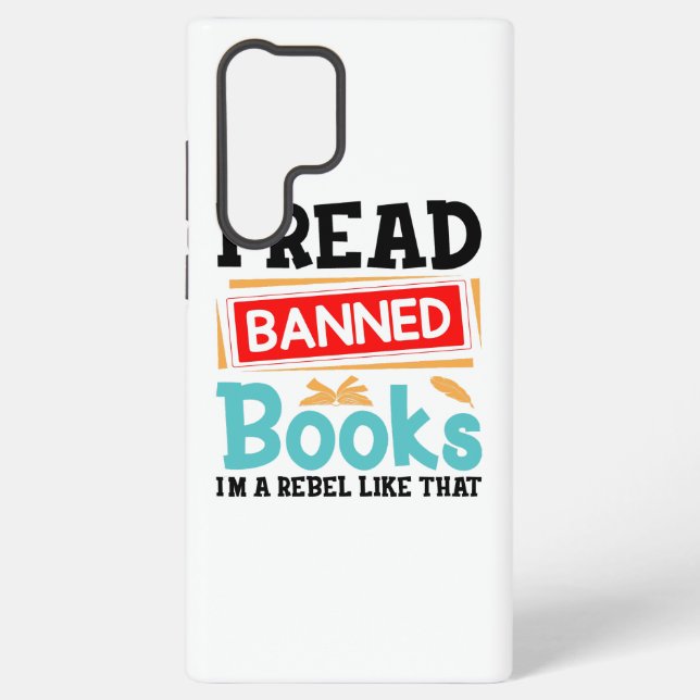 I Read Banned Books Librarian Reader Samsung Galaxy S22 Ultra Case (Back)