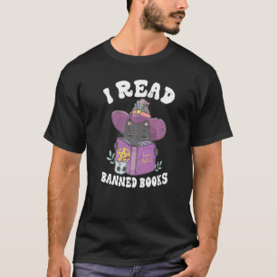 I Read Banned Books Librarians Black Cat Witch Hal T-Shirt