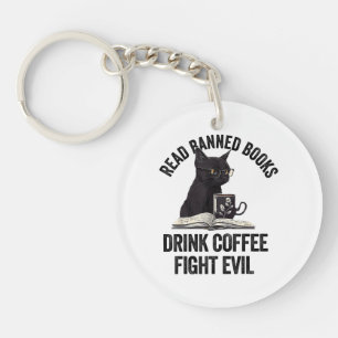 I Read Banned Books Lover BookWorm Love Banned Boo Key Ring