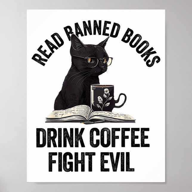 I Read Banned Books Lover BookWorm Love Banned Boo Poster (Front)