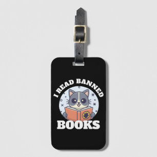I read banned books luggage tag