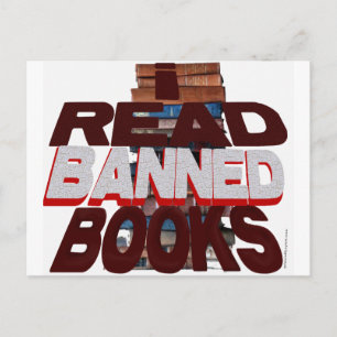 I READ BANNED BOOKS POSTCARD