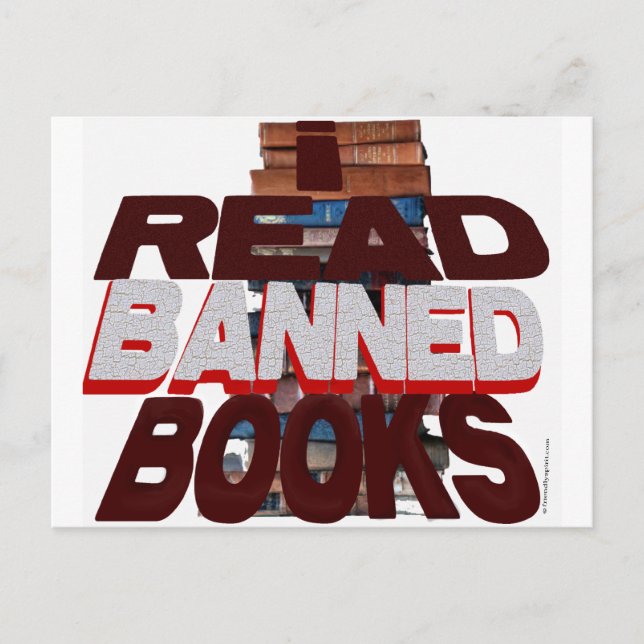 I READ BANNED BOOKS POSTCARD (Front)