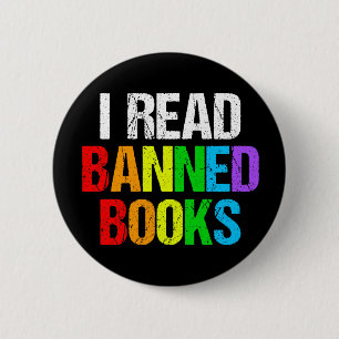 I Read Banned Books Rainbow 6 Cm Round Badge