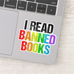 I Read Banned Books Rainbow Laptop