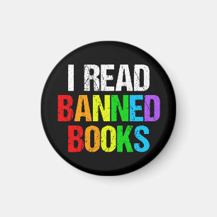 I Read Banned Books Rainbow Magnet