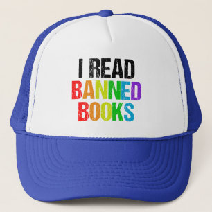 I Read Banned Books Rainbow Trucker Hat